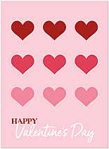 Heartfelt wishes for a wonderful Valentine's Day. Stacked Hearts Valentine D2539U-Y